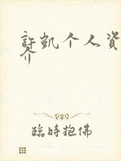 许凯个人资料简介封面