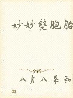 妙妙双胞胎封面