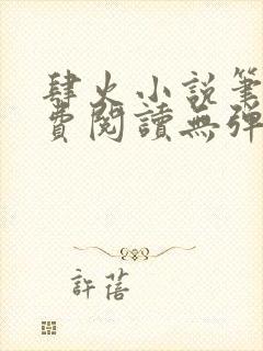 肆火小说笔趣免费阅读无弹窗