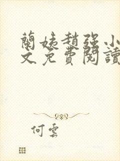 兰姨赵强小说全文免费阅读封面