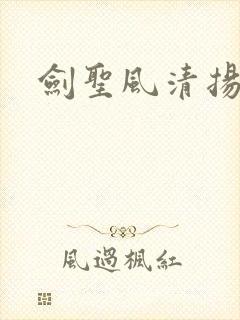 剑圣风清扬封面