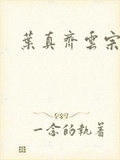 叶真齐云宗免费