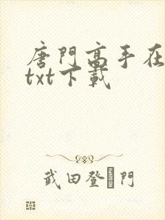 唐门高手在异世txt下载