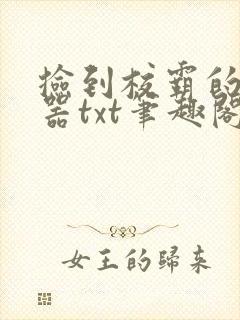 捡到校霸的遥控器txt笔趣阁