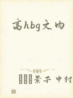 高hbg文肉