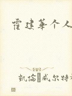 霍建华个人简历