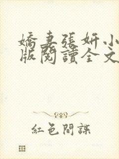 娇妻张妍小说正版阅读全文封面