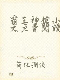 霸王神枪小说全文免费阅读无删减