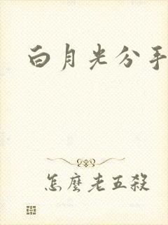 白月光分手日常封面