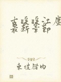 古暖暖江尘御 最新章节