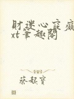 财迷心窍癫婆txt笔趣阁封面