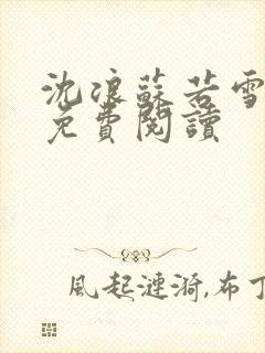 沈浪苏若雪全文免费阅读封面