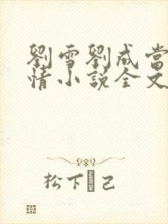 刘雪刘成当代爱情小说全文免费笔趣阁