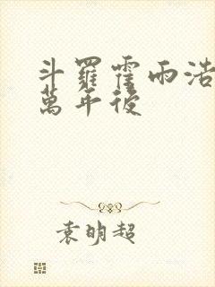 斗罗霍雨浩活在万年后封面