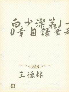 白少洁第1一40章目录笔趣阁封面