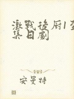 激战后厨1至5集日剧封面