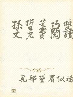 孙哲叶巧双修全文免费阅读笔趣阁