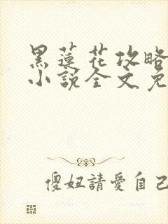 黑莲花攻略手册小说全文免费阅读笔趣阁