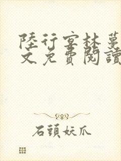 陆行宴林蔓栀全文免费阅读最新章节