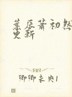 叶辰萧初然最快更新封面