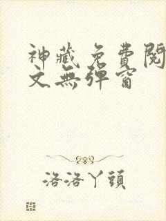 神藏免费阅读全文无弹窗