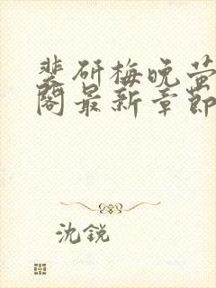 裴研梅晚萤笔趣阁最新章节更新封面