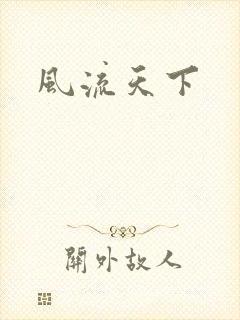 风流天下封面
