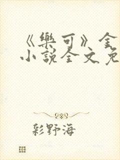 《乐可》金银花小说全文免费阅读封面