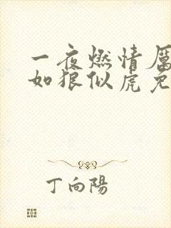 一夜燃情厉先生如狼似虎免费阅读