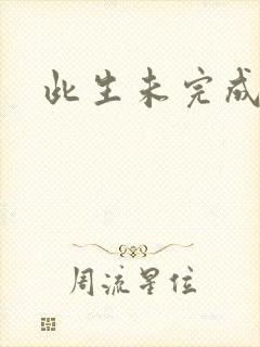 此生未完成