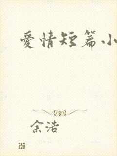 爱情短篇小说封面