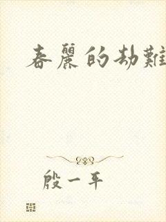 春丽的劫难封面