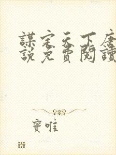 谋定天下唐诚小说免费阅读