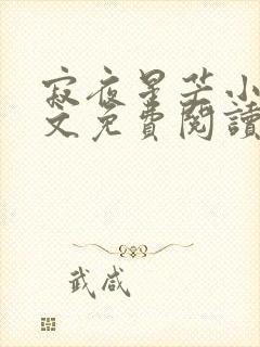 寂夜星芒小说全文免费阅读