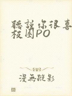 听说你很喜欢我校园PO封面