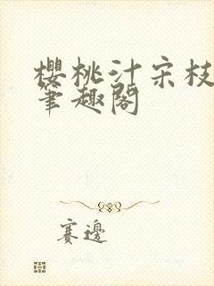 樱桃汁宋枝江野笔趣阁封面