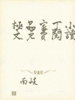 极品家丁小说全文免费阅读笔趣阁