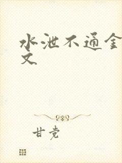 水泄不通金银原文封面