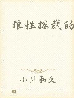 狼性总裁的尤物封面