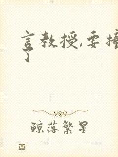 言教授,要撞坏了