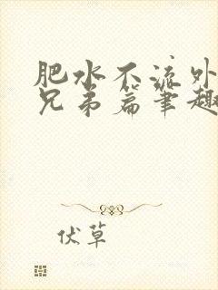 肥水不流外人田兄弟篇笔趣阁小说封面