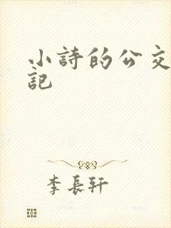 小诗的公交车日记封面