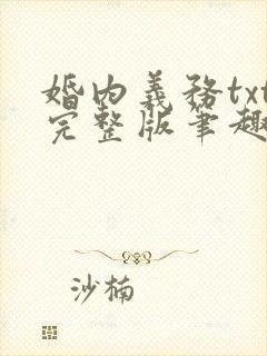 婚内义务txt完整版笔趣阁