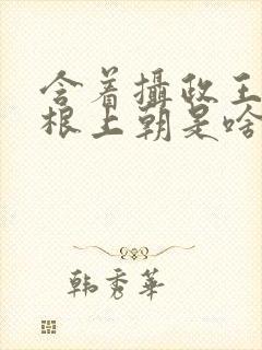 含着摄政王的紫根上朝是啥小说封面