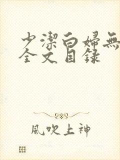 少洁白妇无删减全文目录