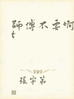 师傅不要啊txt封面