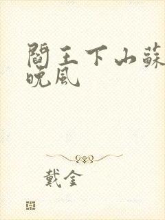 阎王下山苏文陆晚风封面