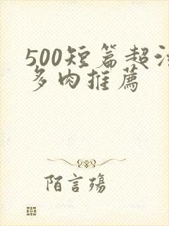 500短篇超污多肉推荐