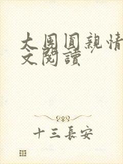 大团圆亲情会全文阅读