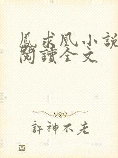 凤求凰小说免费阅读全文